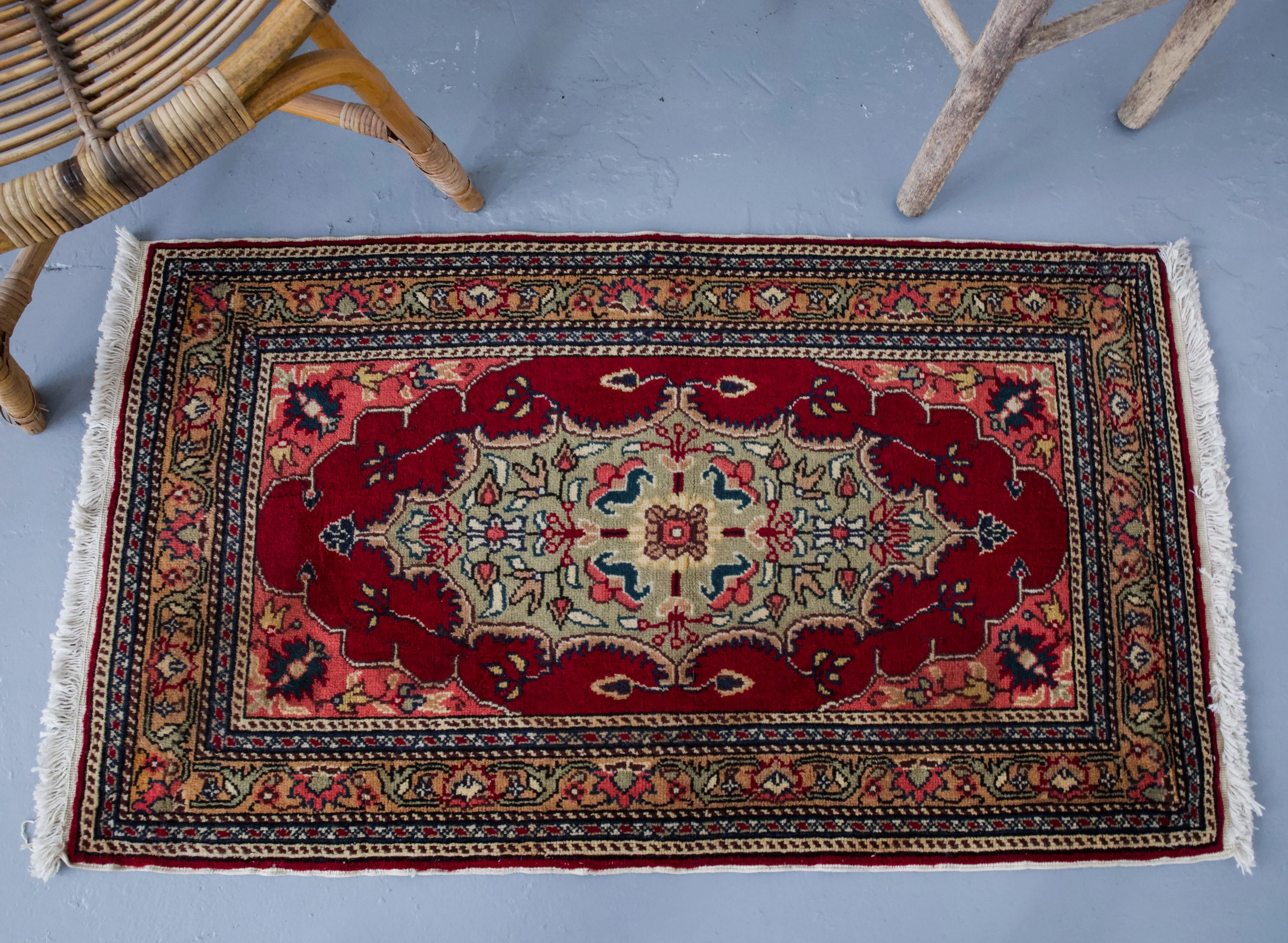 Vintage Mini Turkish Rug