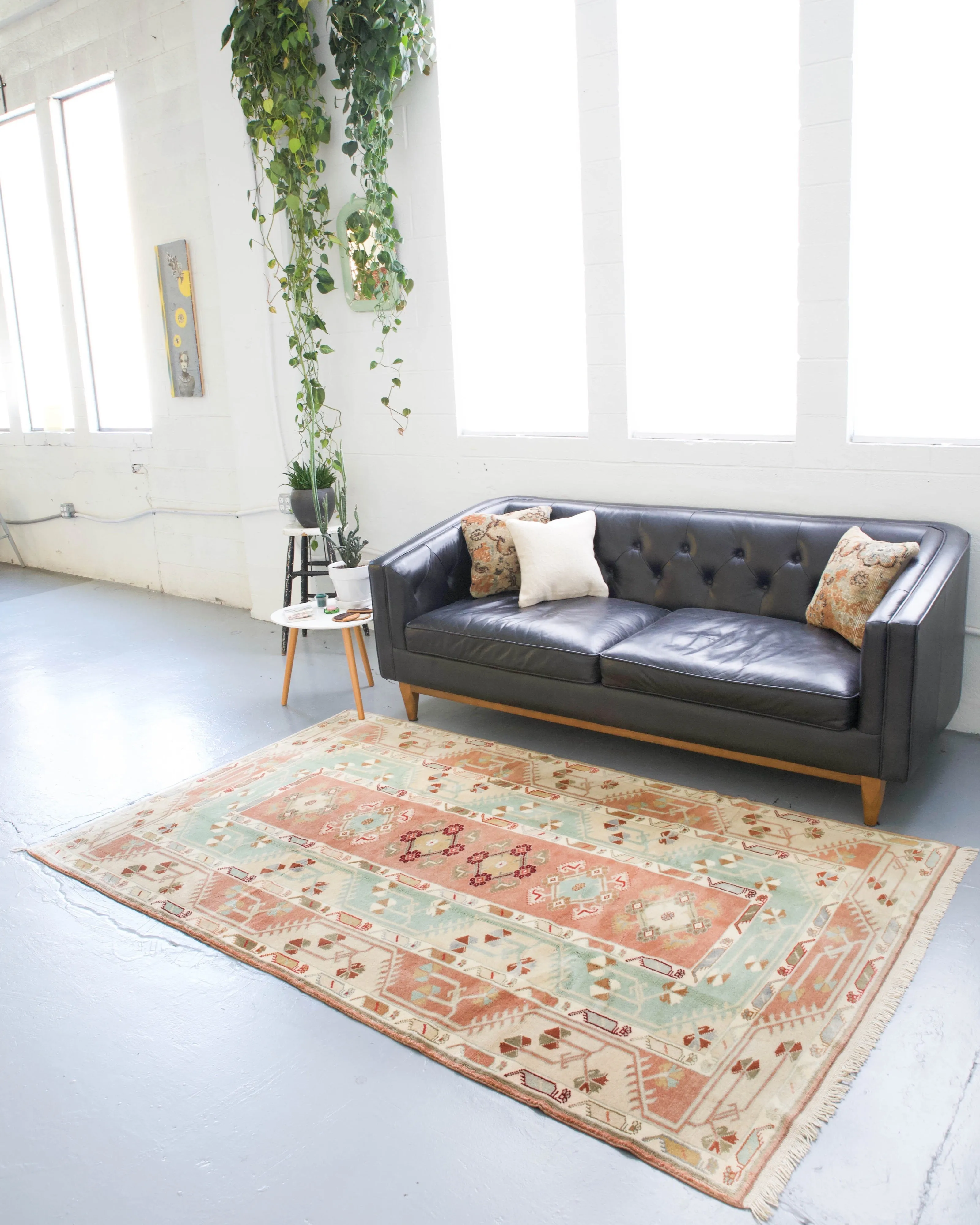 Vintage Turkish Milas Rug
