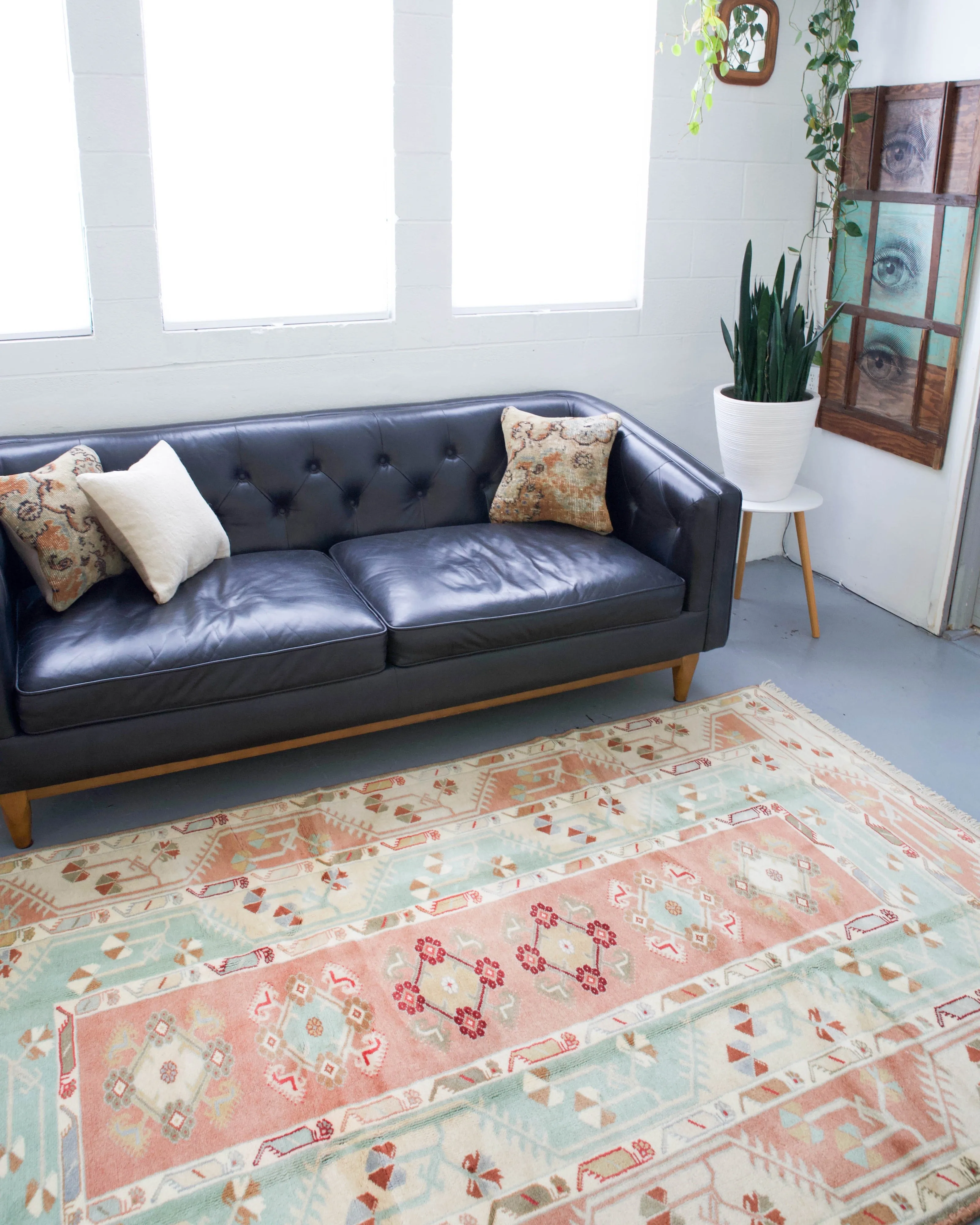 Vintage Turkish Milas Rug