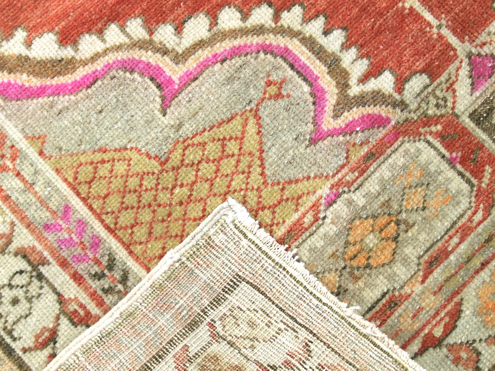 Vintage Turkish Oushak Rug - 3'1" x 6'5"