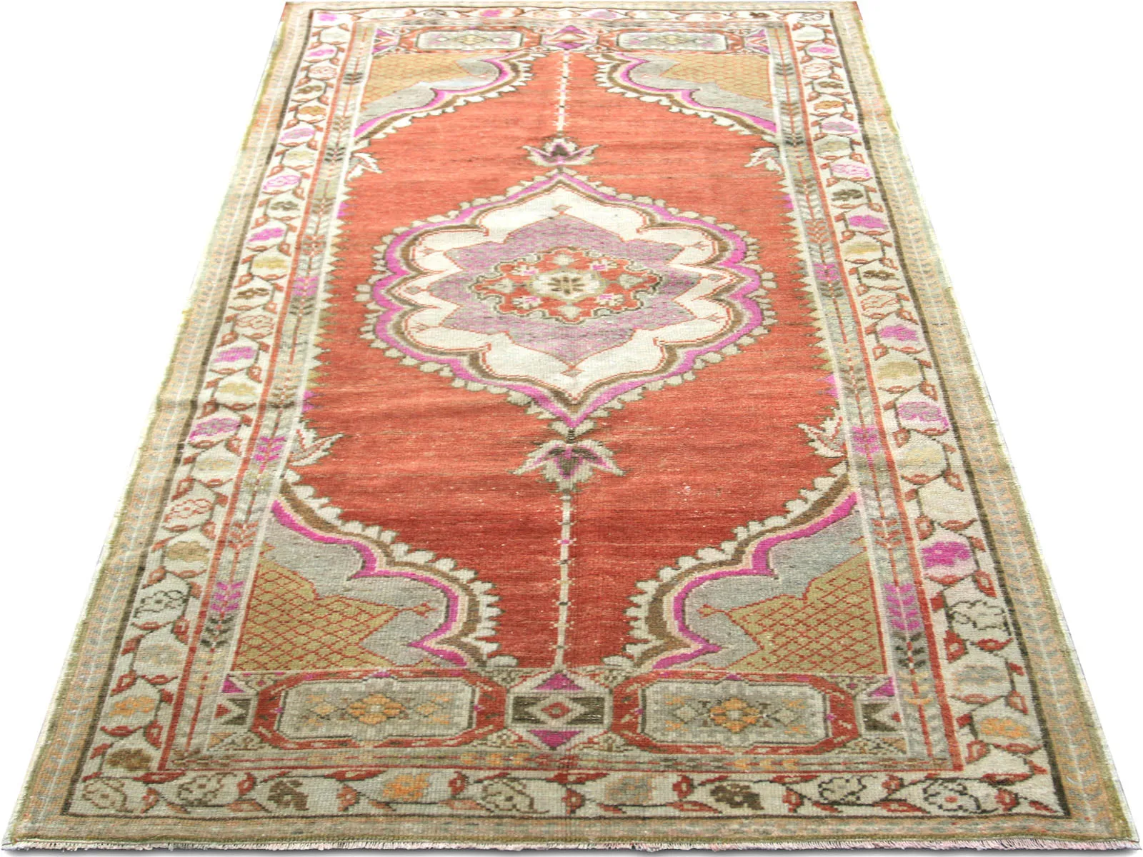 Vintage Turkish Oushak Rug - 3'1" x 6'5"