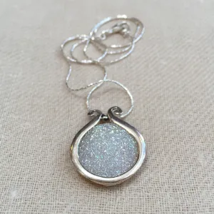 White Druzy Necklace