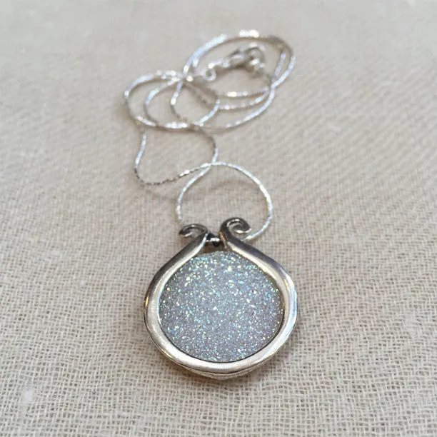 White Druzy Necklace