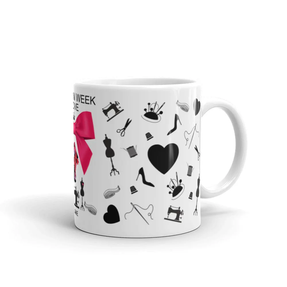 White glossy mug 'Fashion Week'