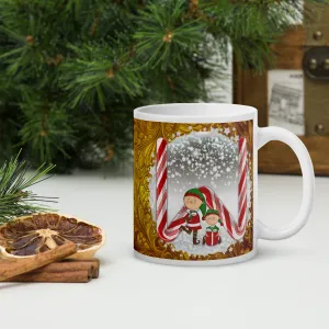 White glossy mug