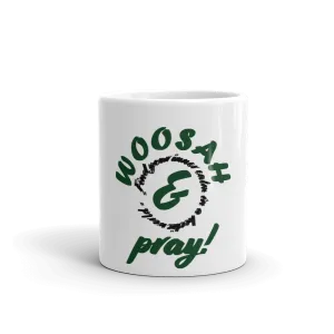 WOOSAH & pray Mug - Green - "find your inner calm in a hectic world"
