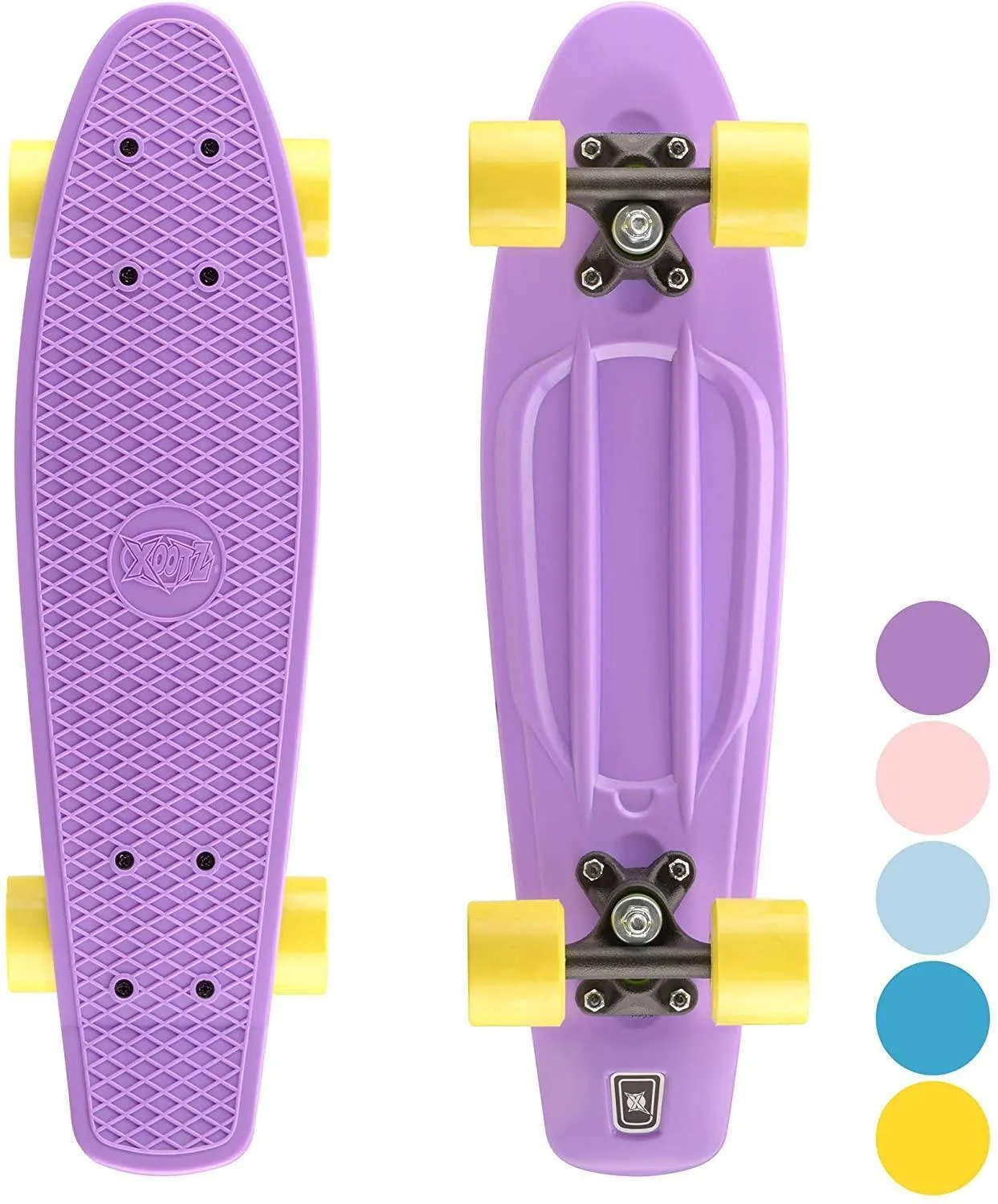 XOOTZ 22-Inch Mini Cruiser Skateboard - Pastel Purple