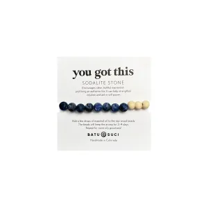 You Got This Sodalite Diffuser Bracelet