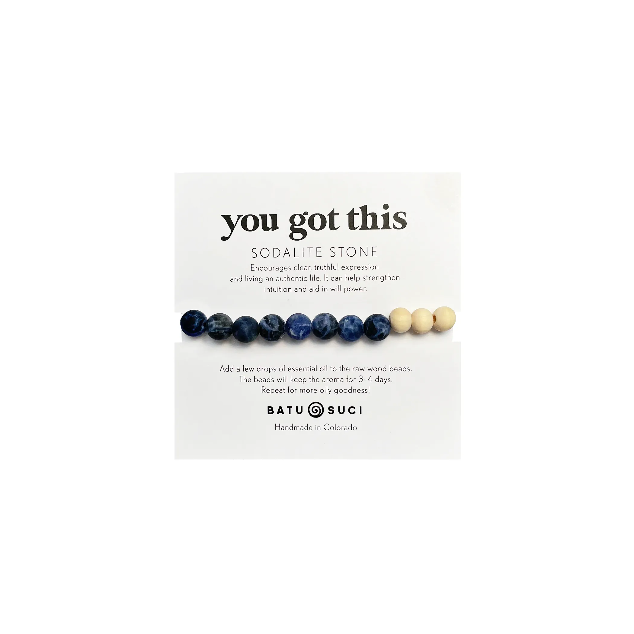 You Got This Sodalite Diffuser Bracelet