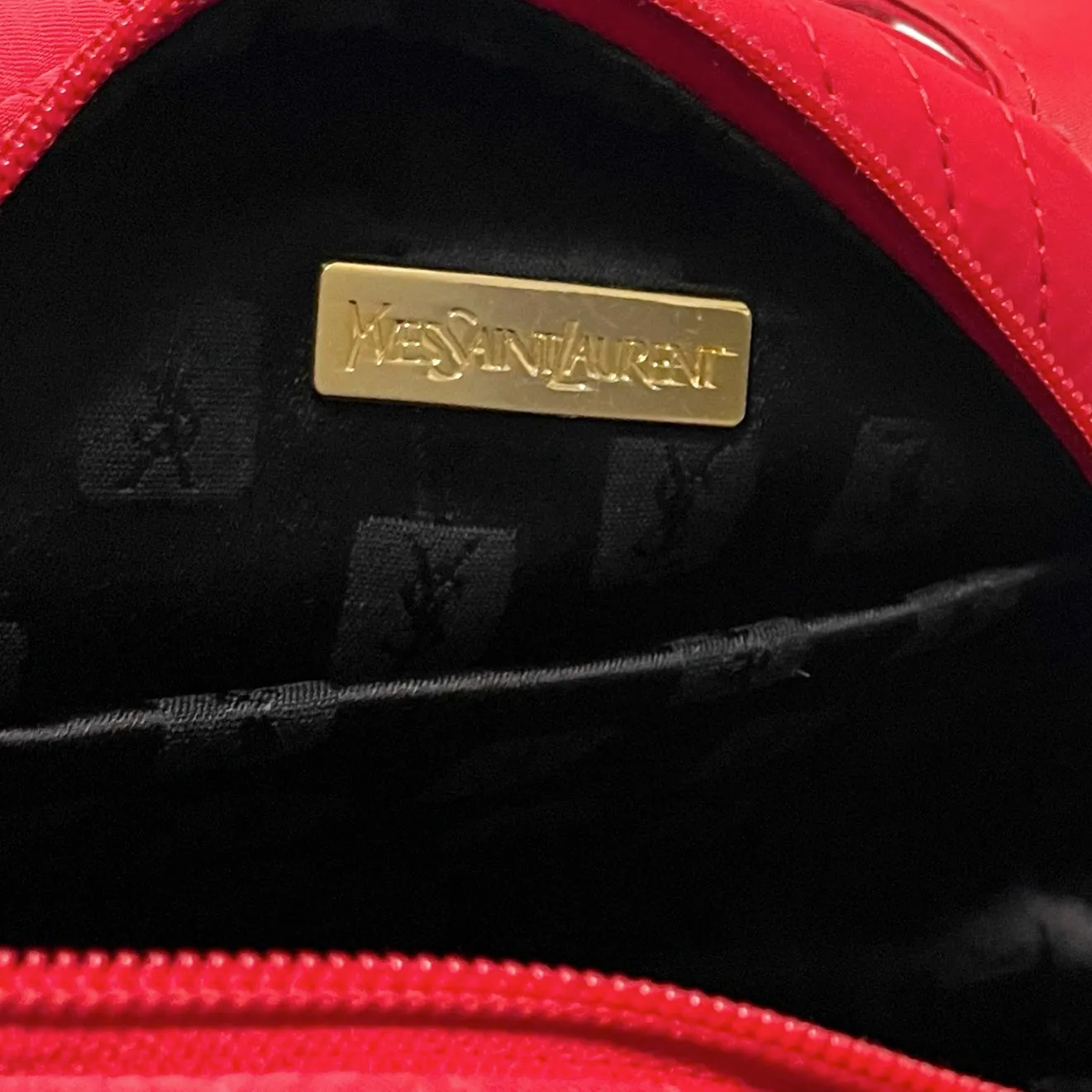 YSL Red Nylon Top Handle 💰
